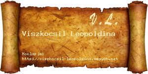 Viszkocsil Leopoldina névjegykártya